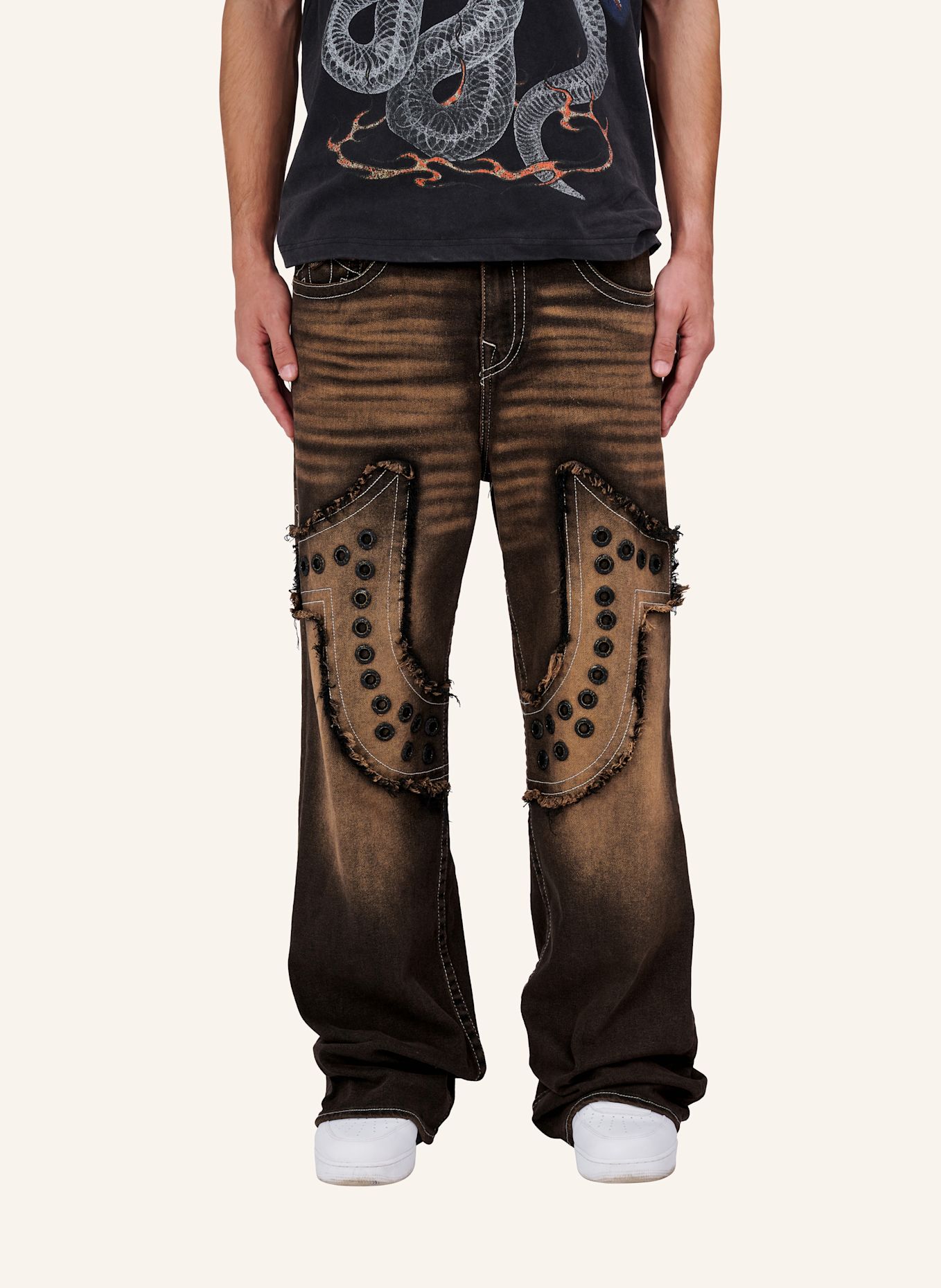 TRUE RELIGION Jeans VINNY Studed: BLAU