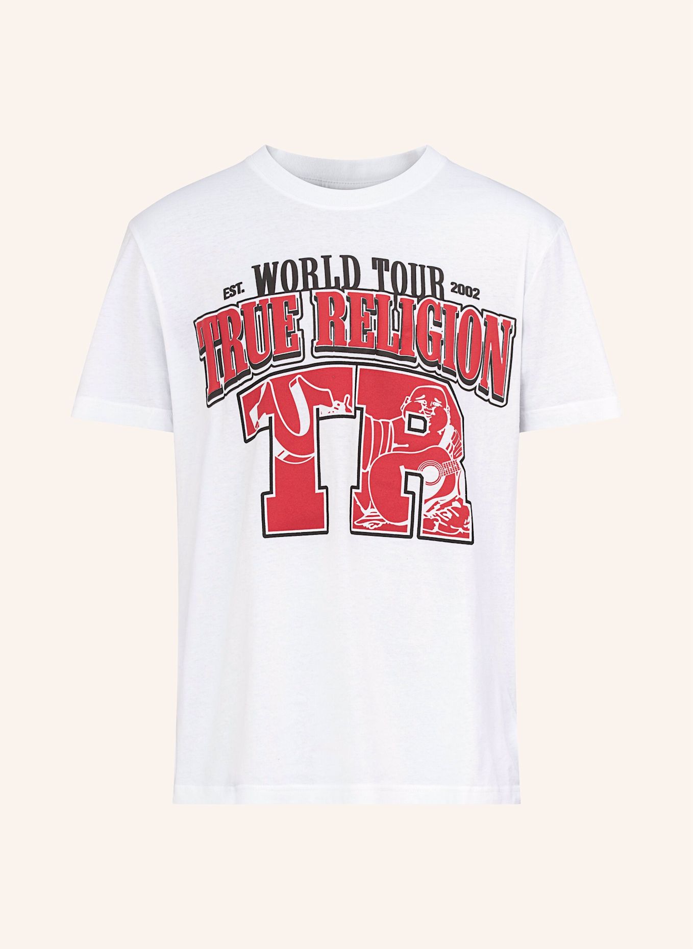 TRUE RELIGION T-Shirt ARCH LOGO: WEISS