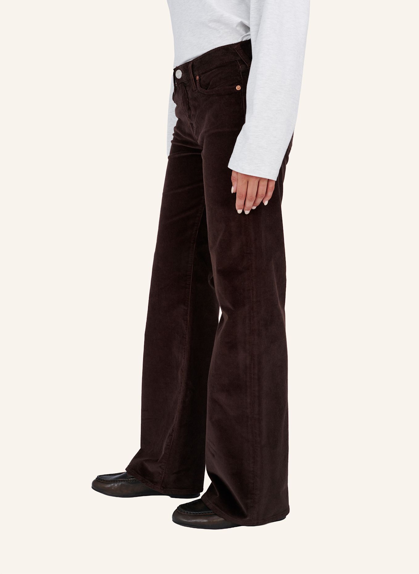 TRUE RELIGION Cordhose Bootcut SOPHIE: BRAUN