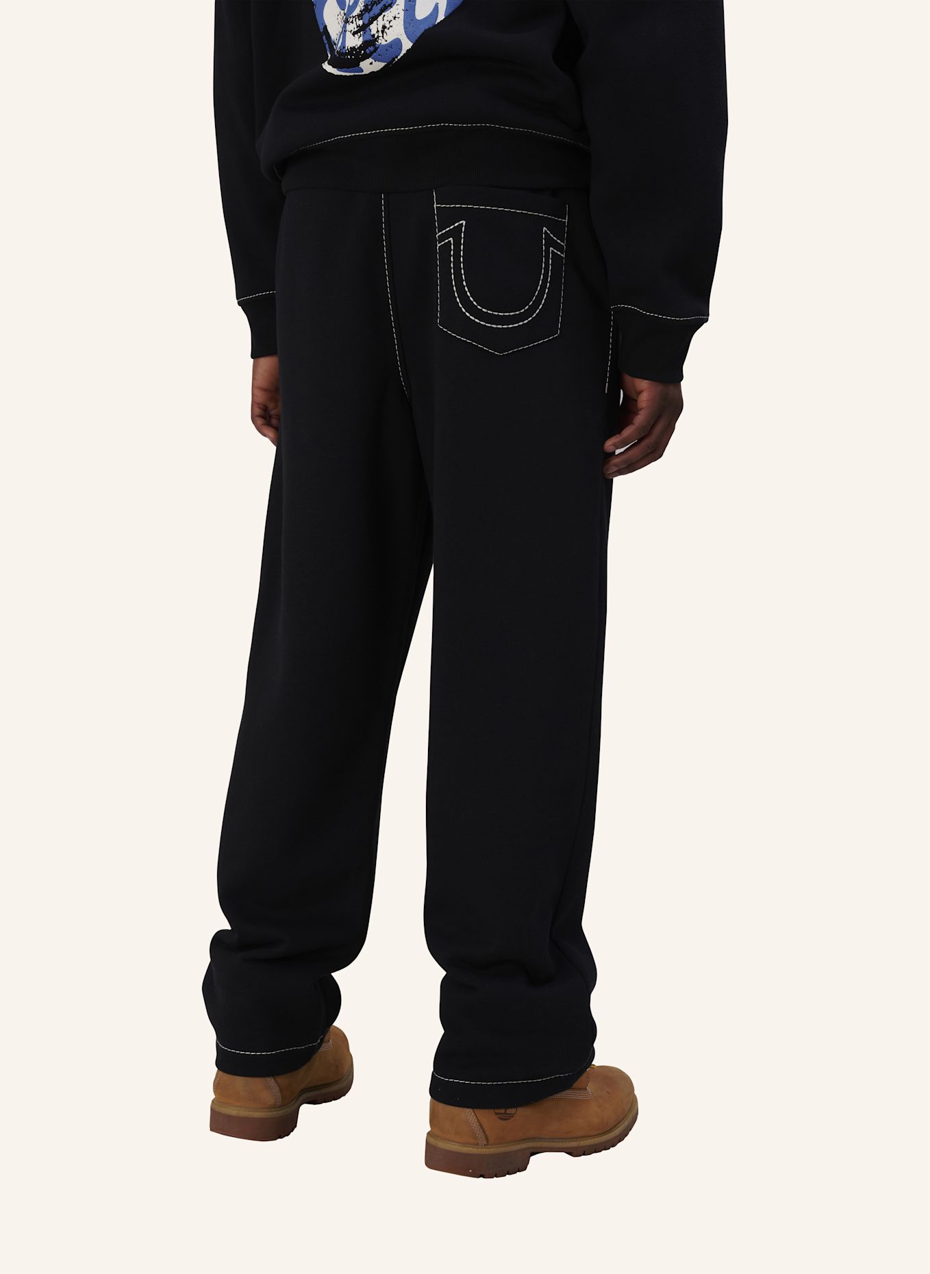 TRUE RELIGION Sweatpant Baggy Big T: SCHWARZ