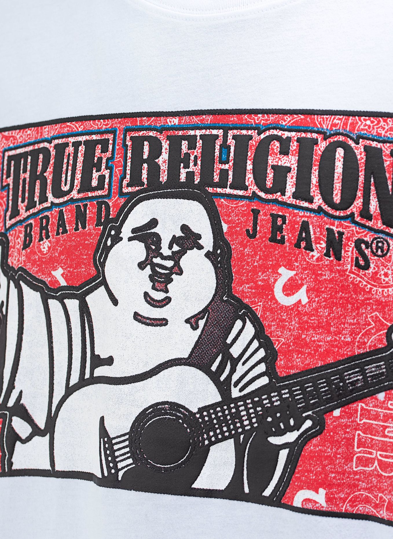 TRUE RELIGION T-Shirt PAISLEY: WEISS