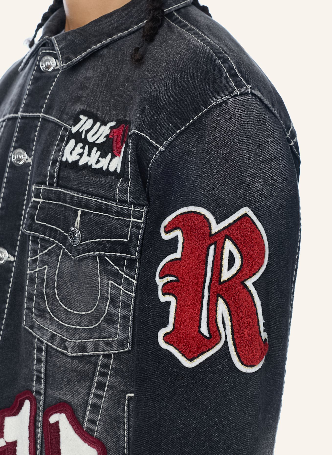 TRUE RELIGION Jeansjacke JIMMY: SCHWARZ