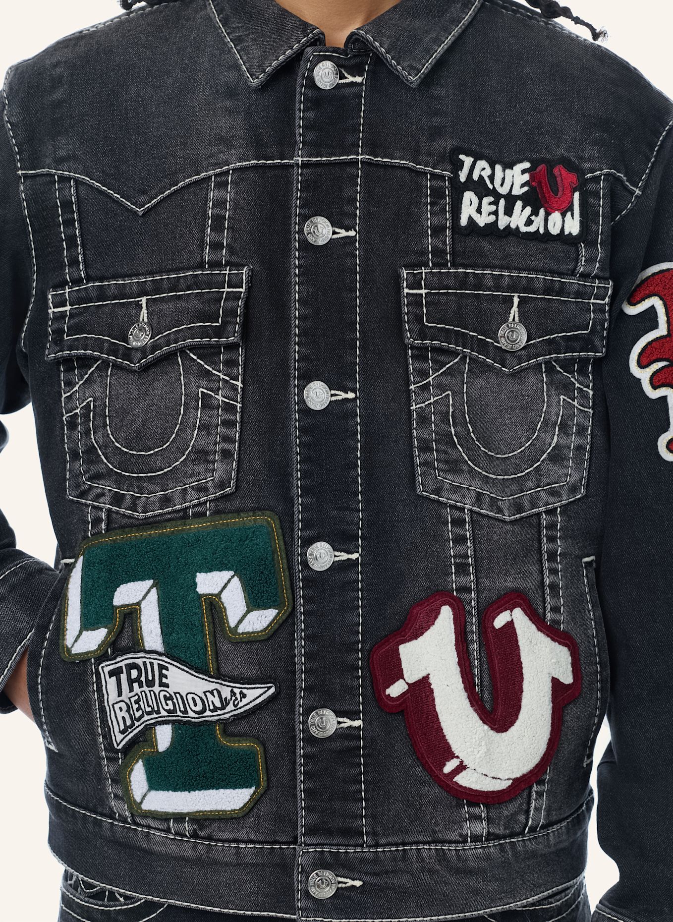 TRUE RELIGION Jeansjacke JIMMY: SCHWARZ