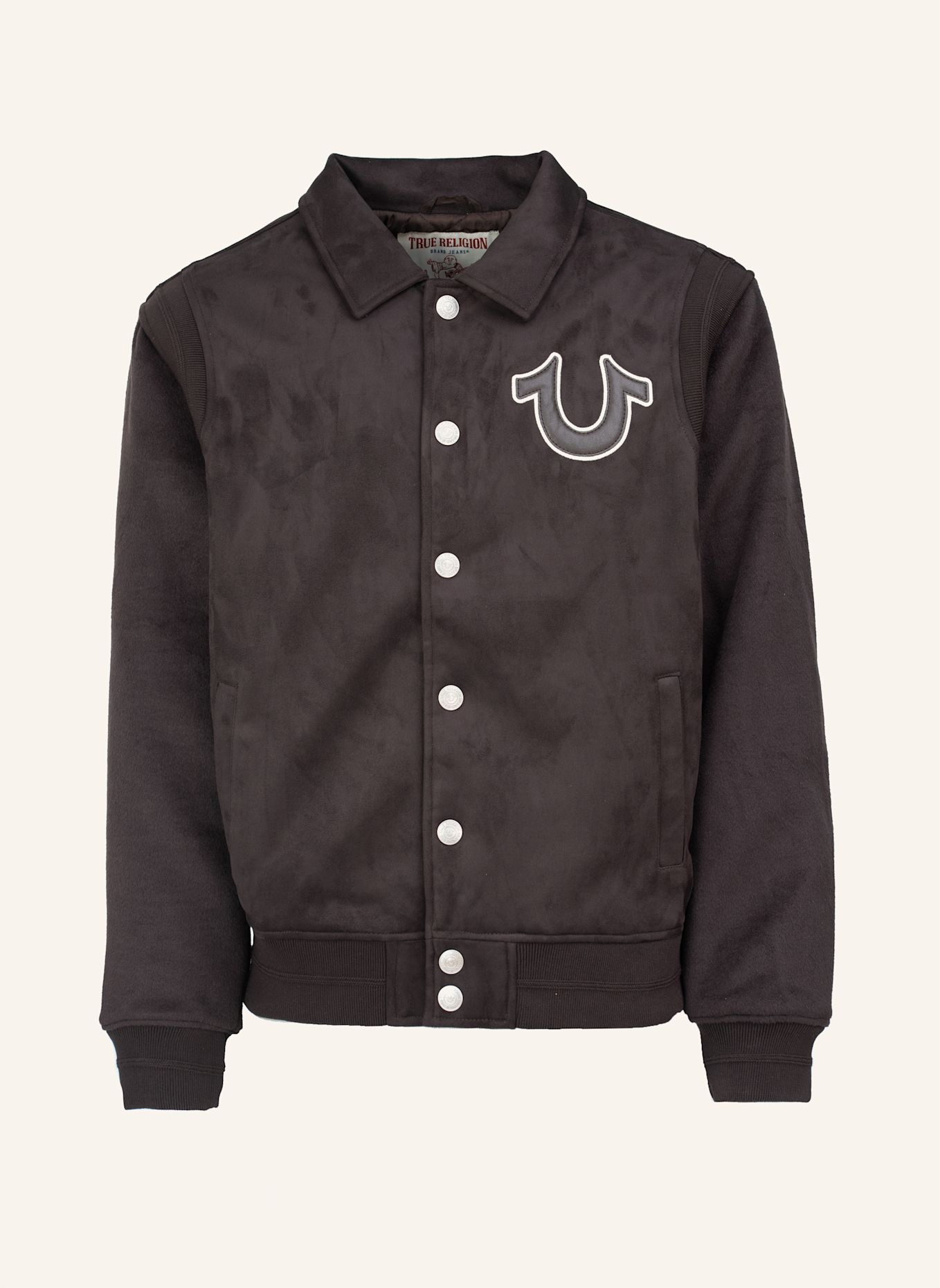 TRUE RELIGION Bomberjacke SUEDE: BRAUN