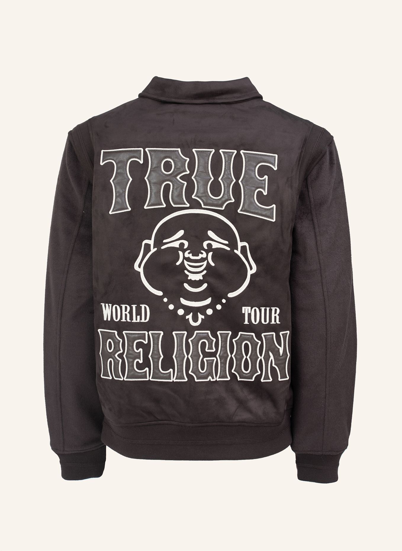 TRUE RELIGION Bomberjacke SUEDE: BRAUN