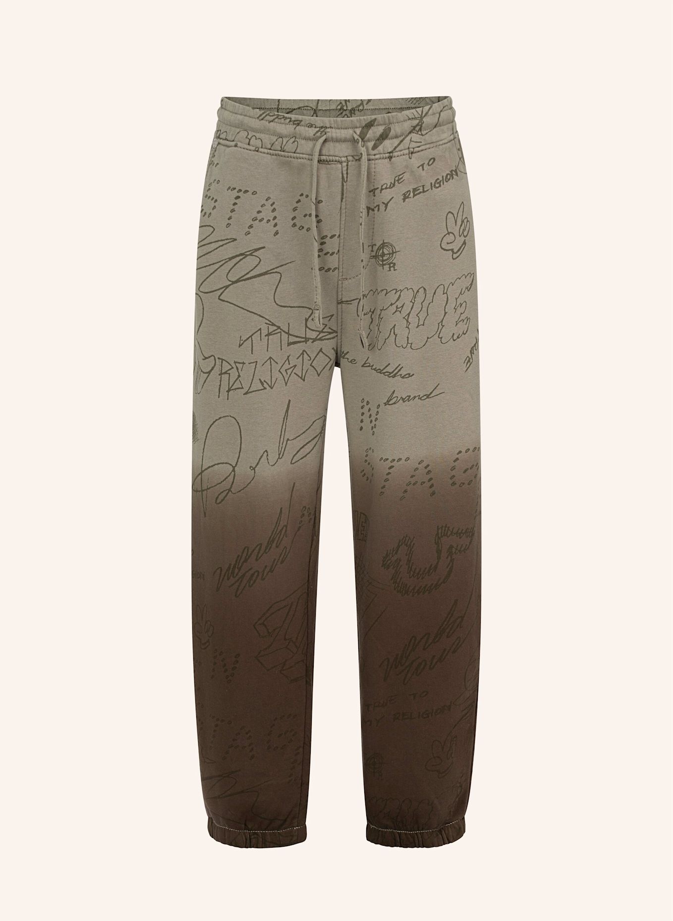 TRUE RELIGION Jogginghose DIP-DYED BIG T: ALTROSA