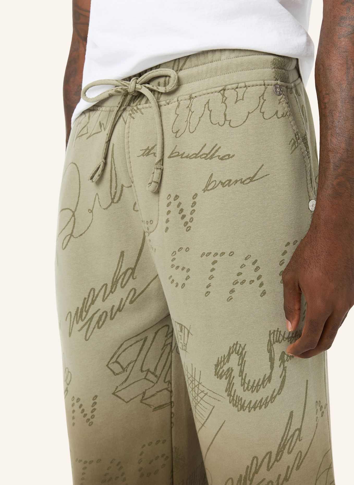 TRUE RELIGION Jogginghose DIP-DYED BIG T: ALTROSA