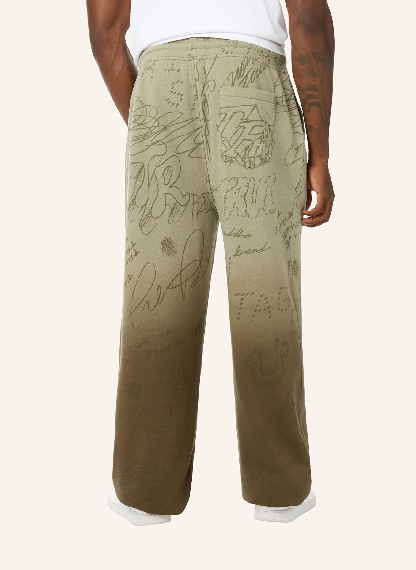 TRUE RELIGION Jogginghose DIP-DYED BIG T: ALTROSA
