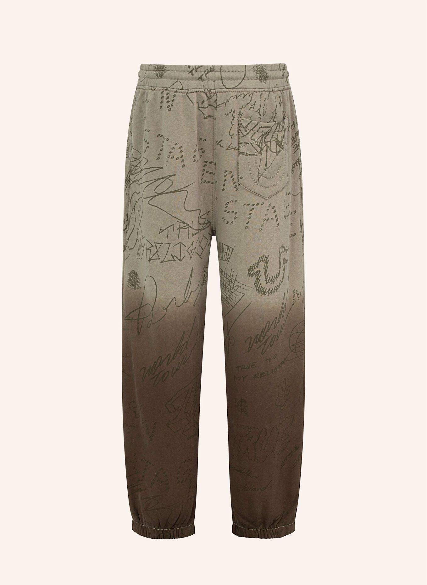 TRUE RELIGION Jogginghose DIP-DYED BIG T: ALTROSA
