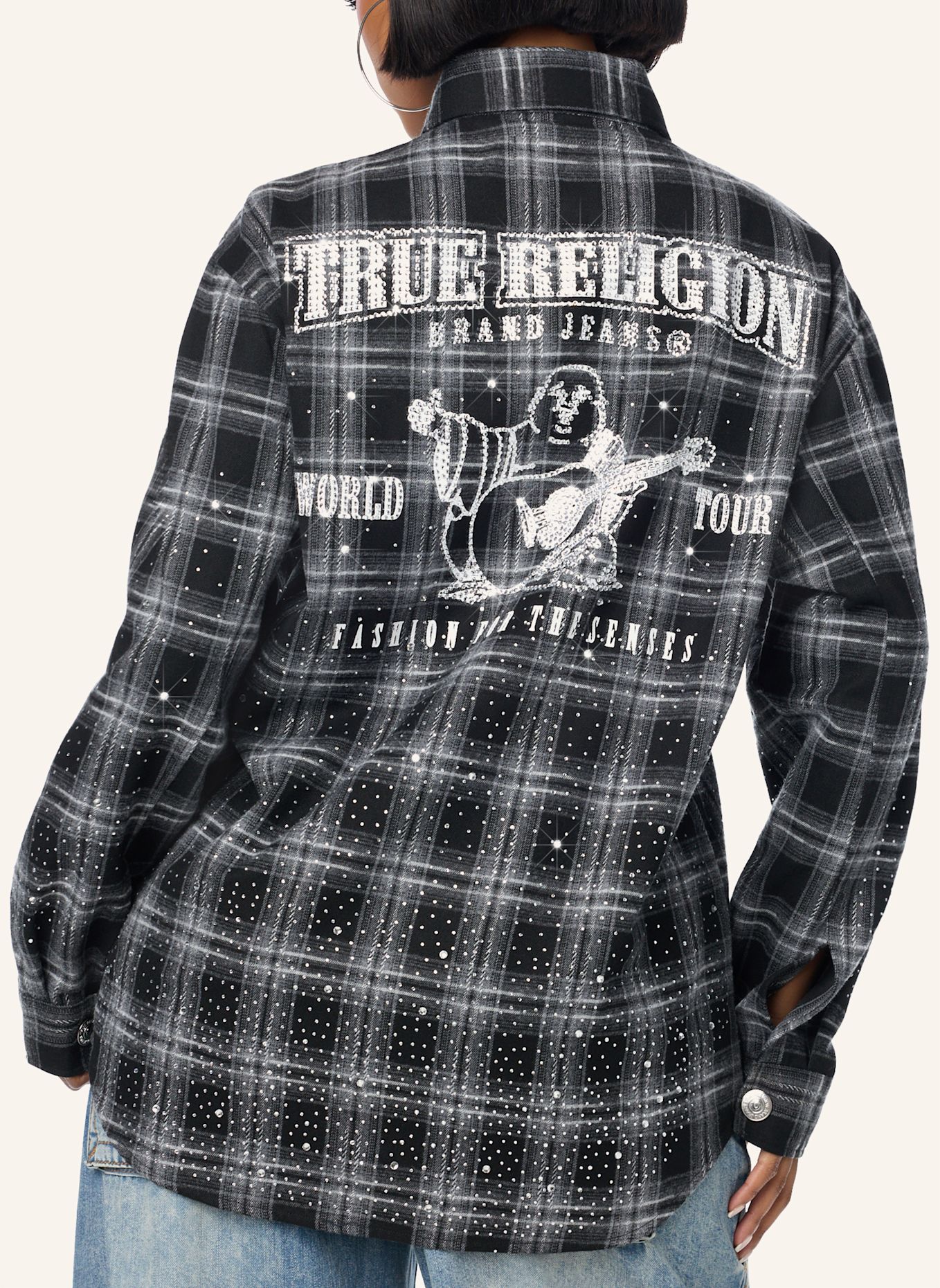 TRUE RELIGION Hemd OMBRÉ CRYSTAL: SCHWARZ