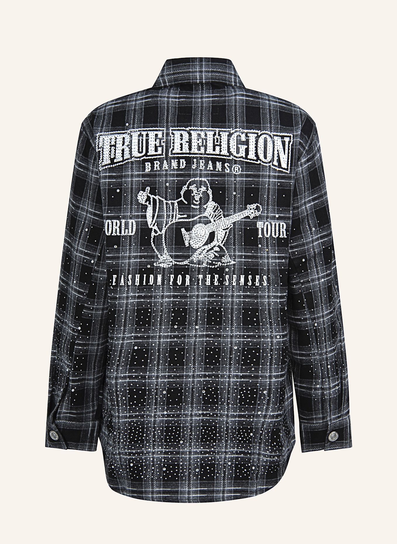 TRUE RELIGION Hemd OMBRÉ CRYSTAL: SCHWARZ