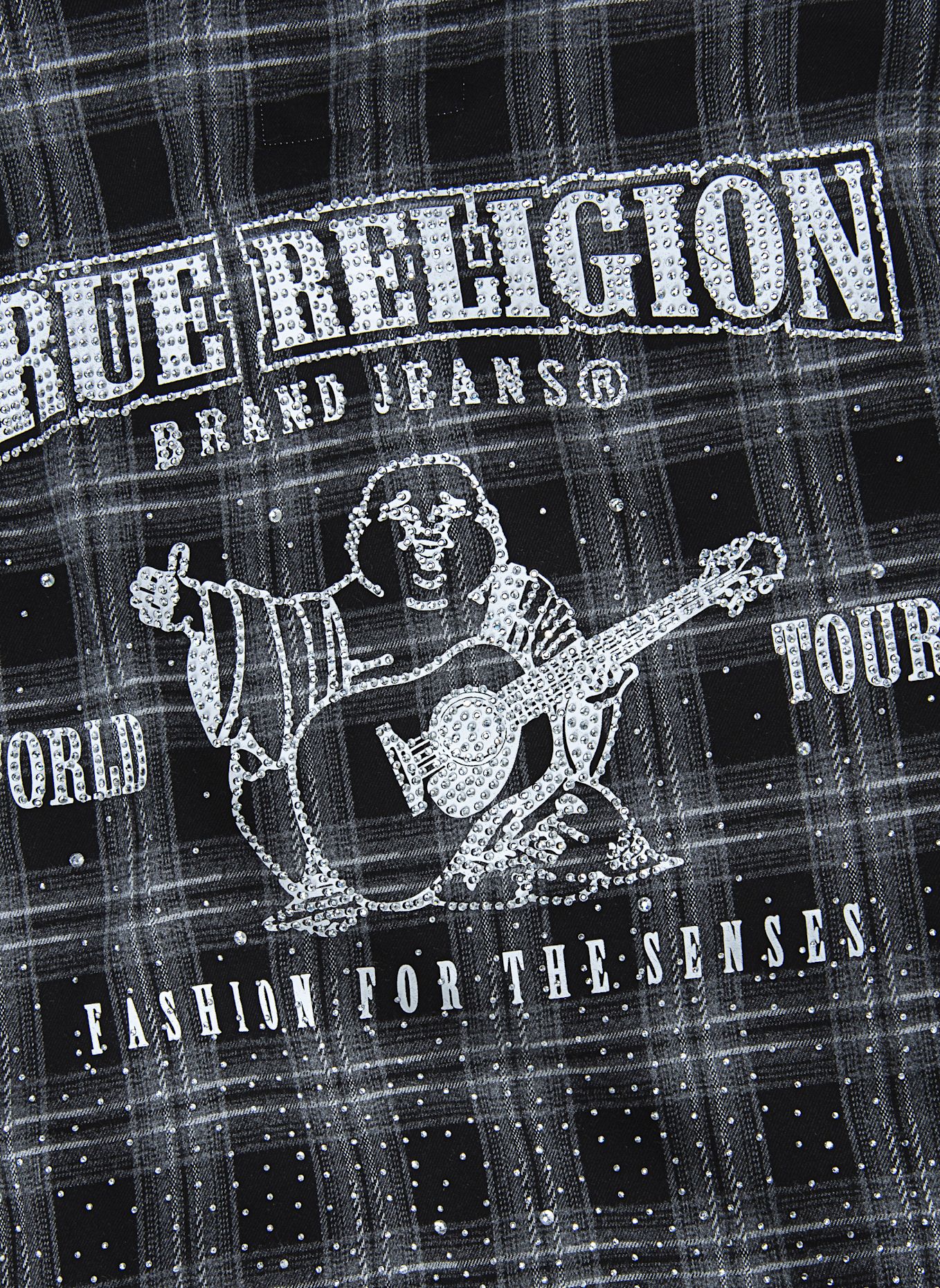 TRUE RELIGION Hemd OMBRÉ CRYSTAL: SCHWARZ