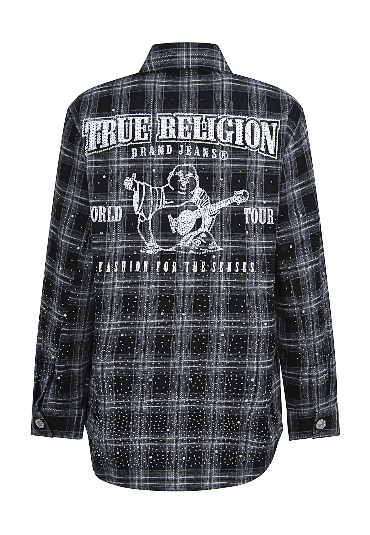 TRUE RELIGION Hemd OMBRÉ CRYSTAL: SCHWARZ