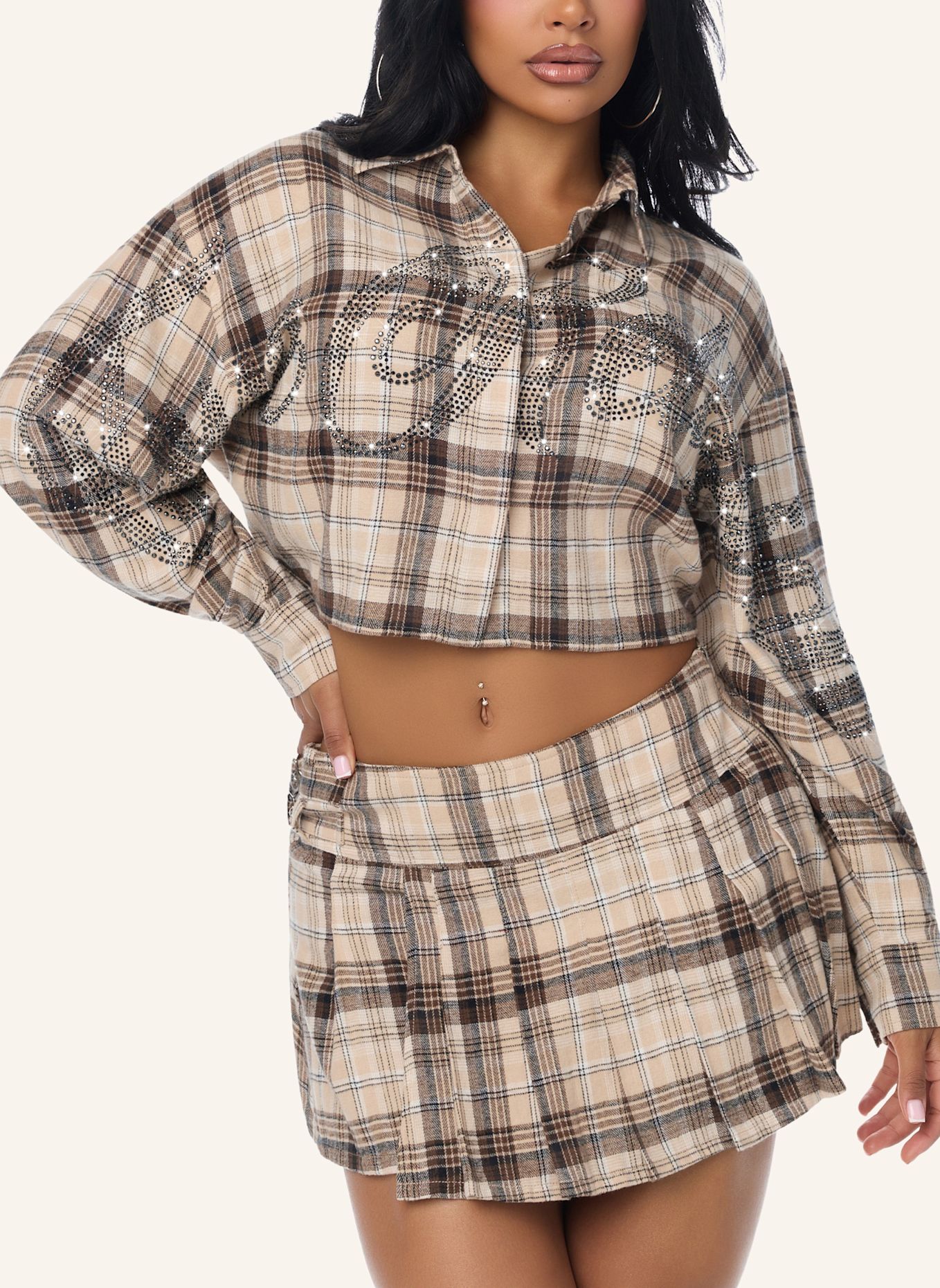 TRUE RELIGION Karohemd: BRAUN