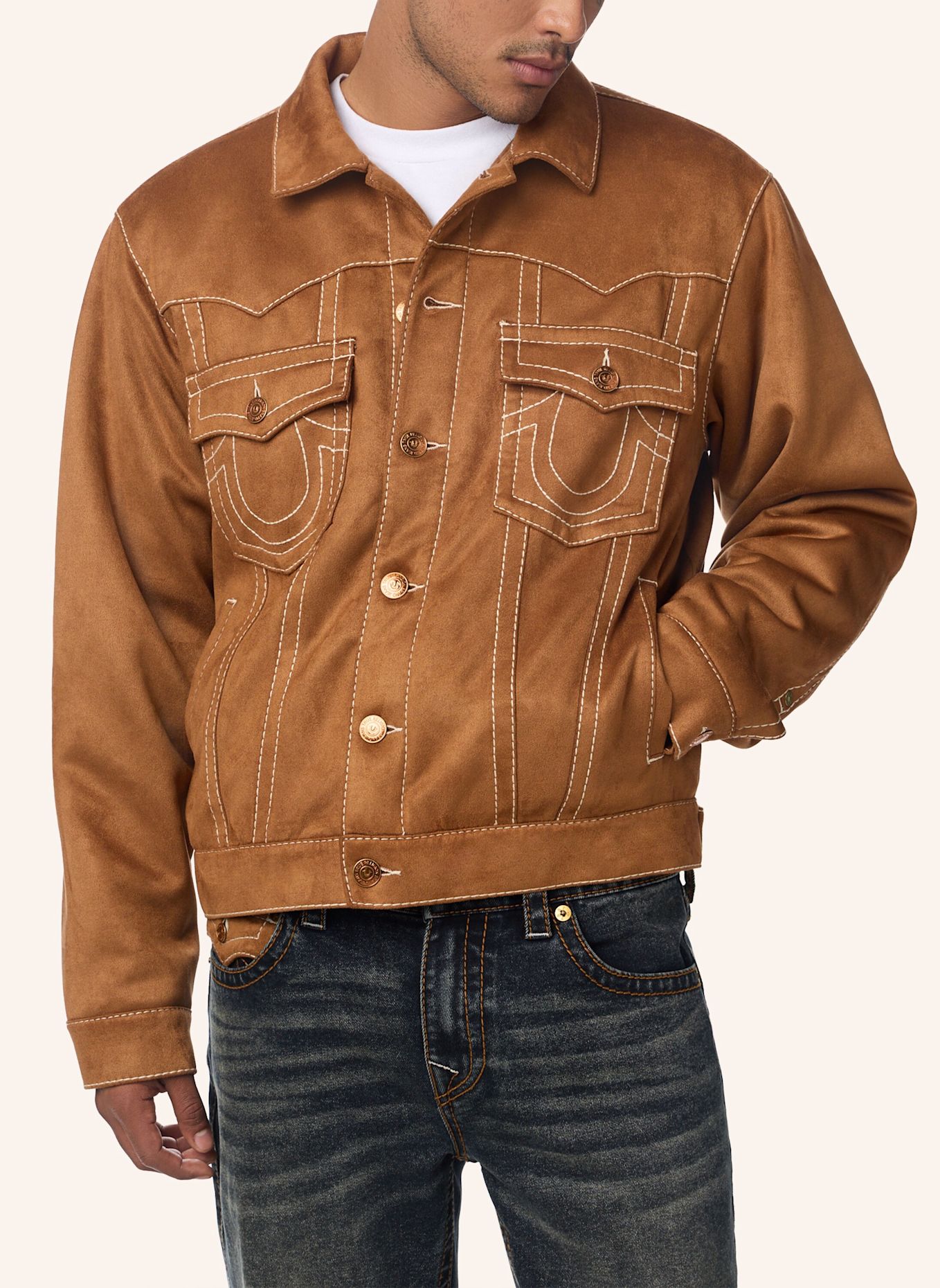 TRUE RELIGION Jacke JIMMY: BRAUN