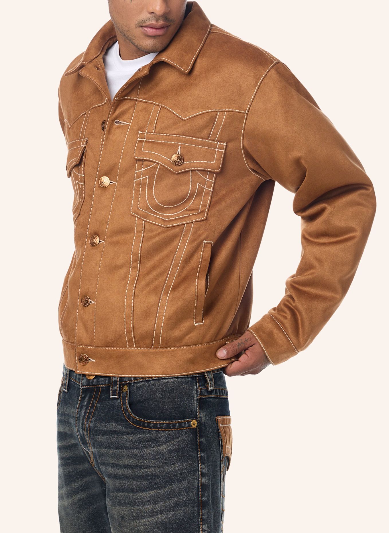 TRUE RELIGION Jacke JIMMY: BRAUN