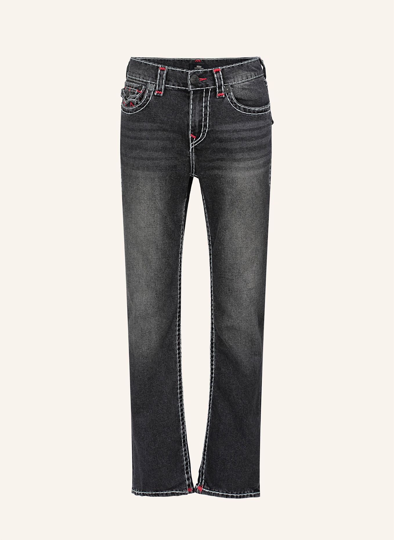 TRUE RELIGION Jeans RICKY SUPER T FLAP: SCHWARZ