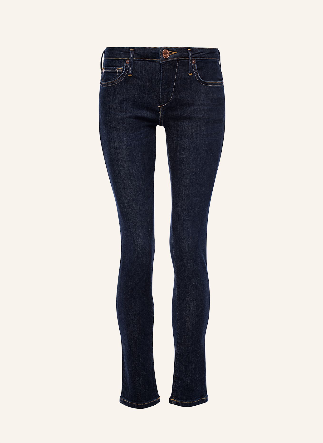 TRUE RELIGION Jeans CORA Straight: BLAUGRAU / DUNKELBLAU