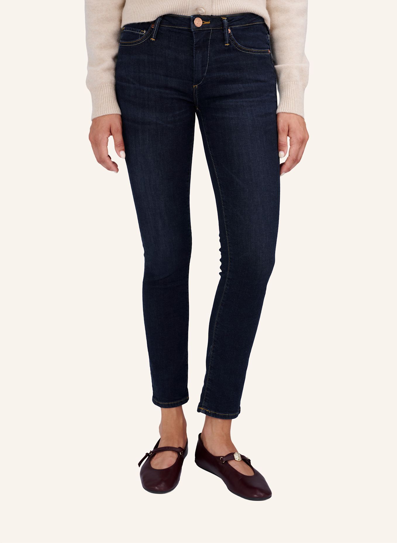 TRUE RELIGION Jeans CORA Straight: BLAUGRAU / DUNKELBLAU