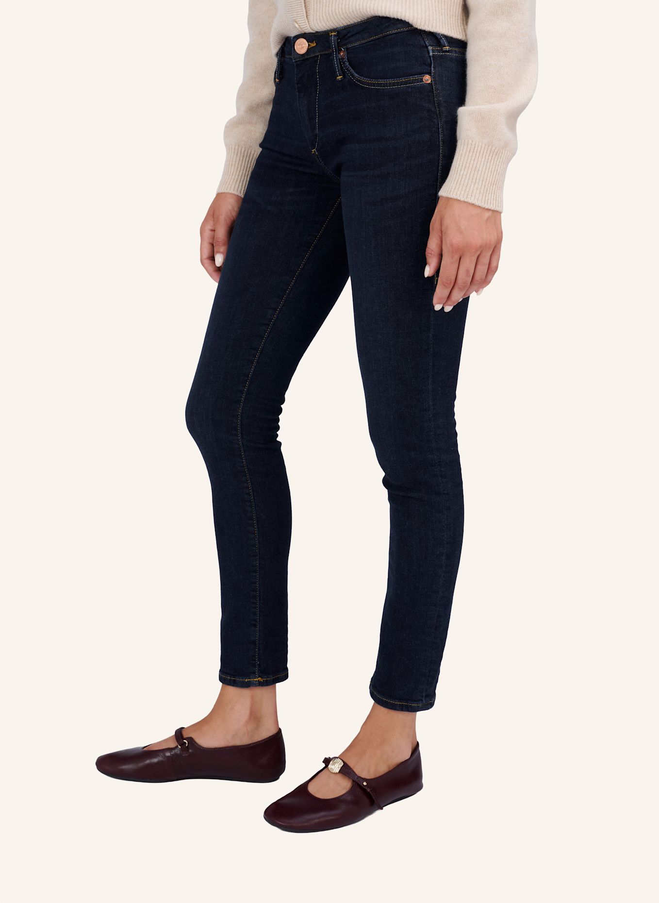 TRUE RELIGION Jeans CORA Straight: BLAUGRAU / DUNKELBLAU
