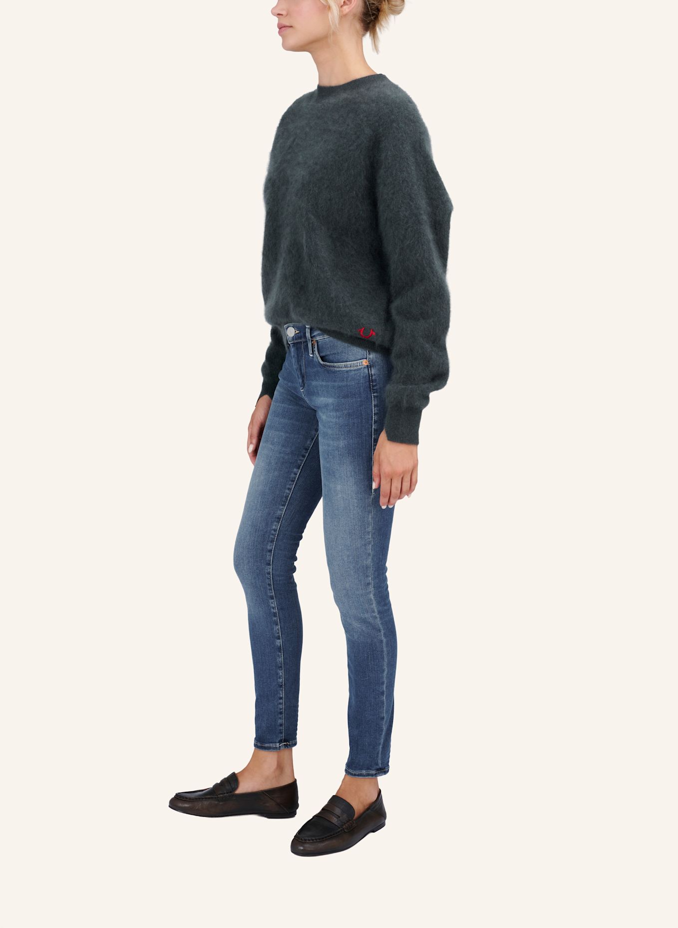 TRUE RELIGION Jeans HALLE: BLAUGRAU / DUNKELBLAU