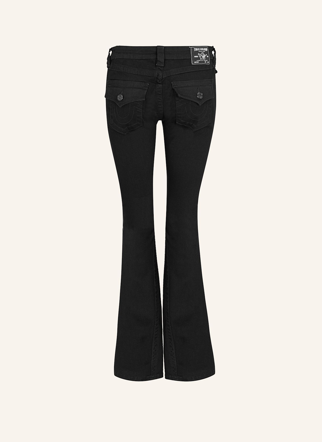 TRUE RELIGION Jeans JOEY Low Rise Flare: SCHWARZ