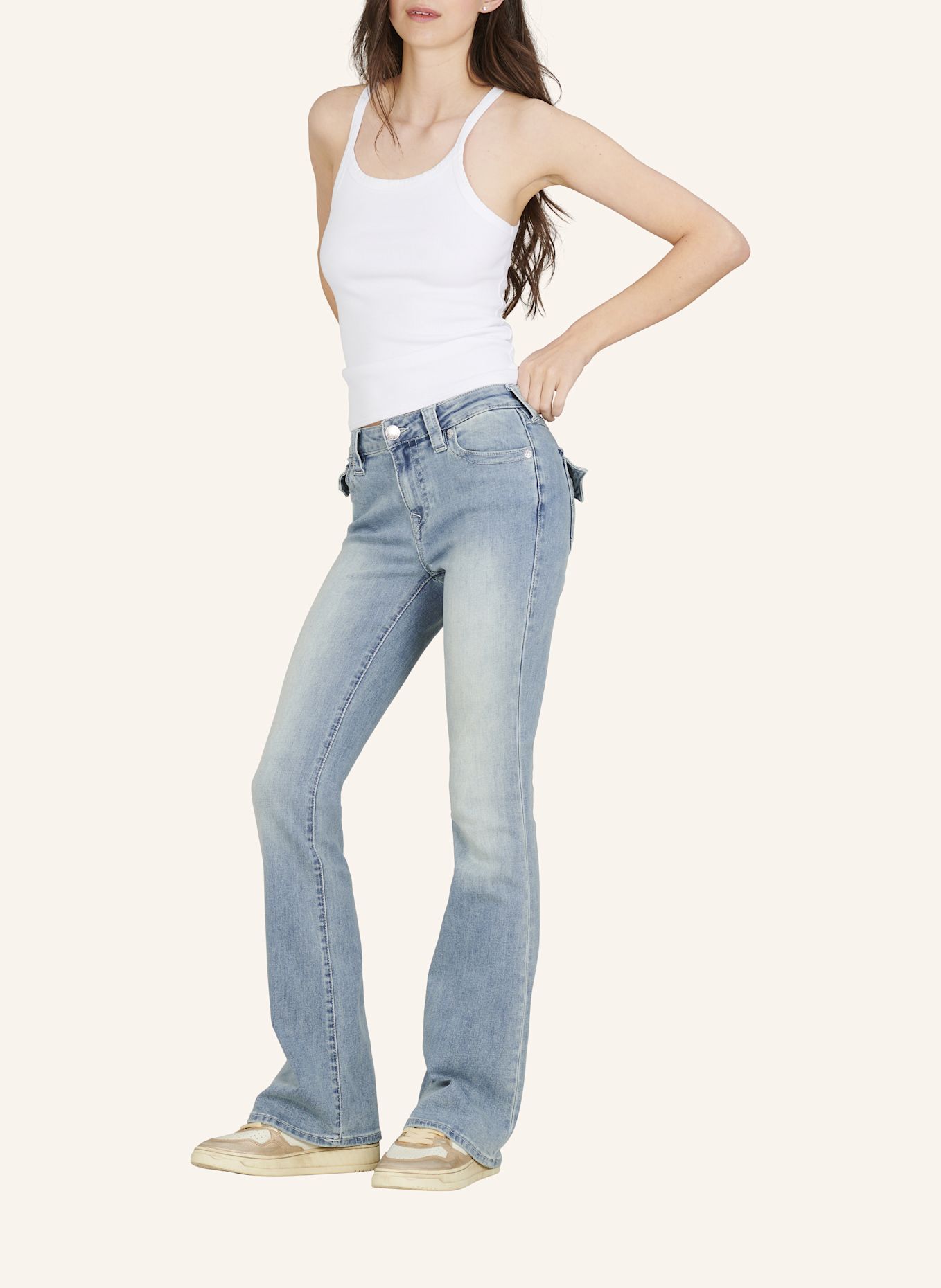 TRUE RELIGION Jeans BECCA: HELLBLAU / HELLGRAU