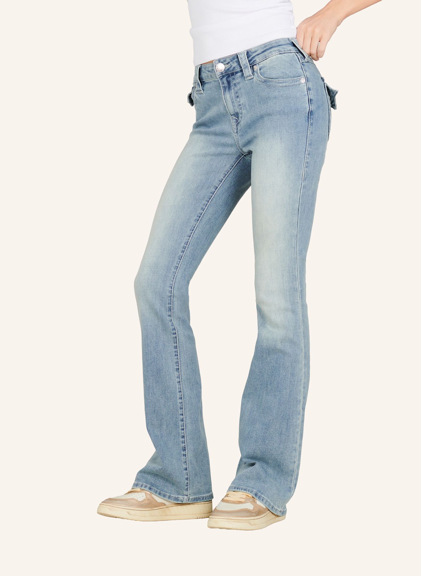 TRUE RELIGION Jeans BECCA: HELLBLAU / HELLGRAU