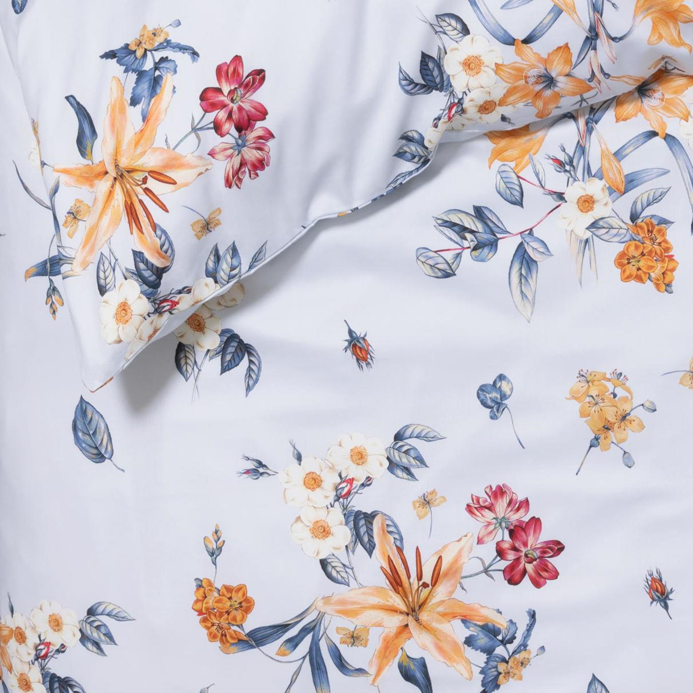 RID ESSENTIALS Bettwäsche-Garnitur BLOOM: BLAU