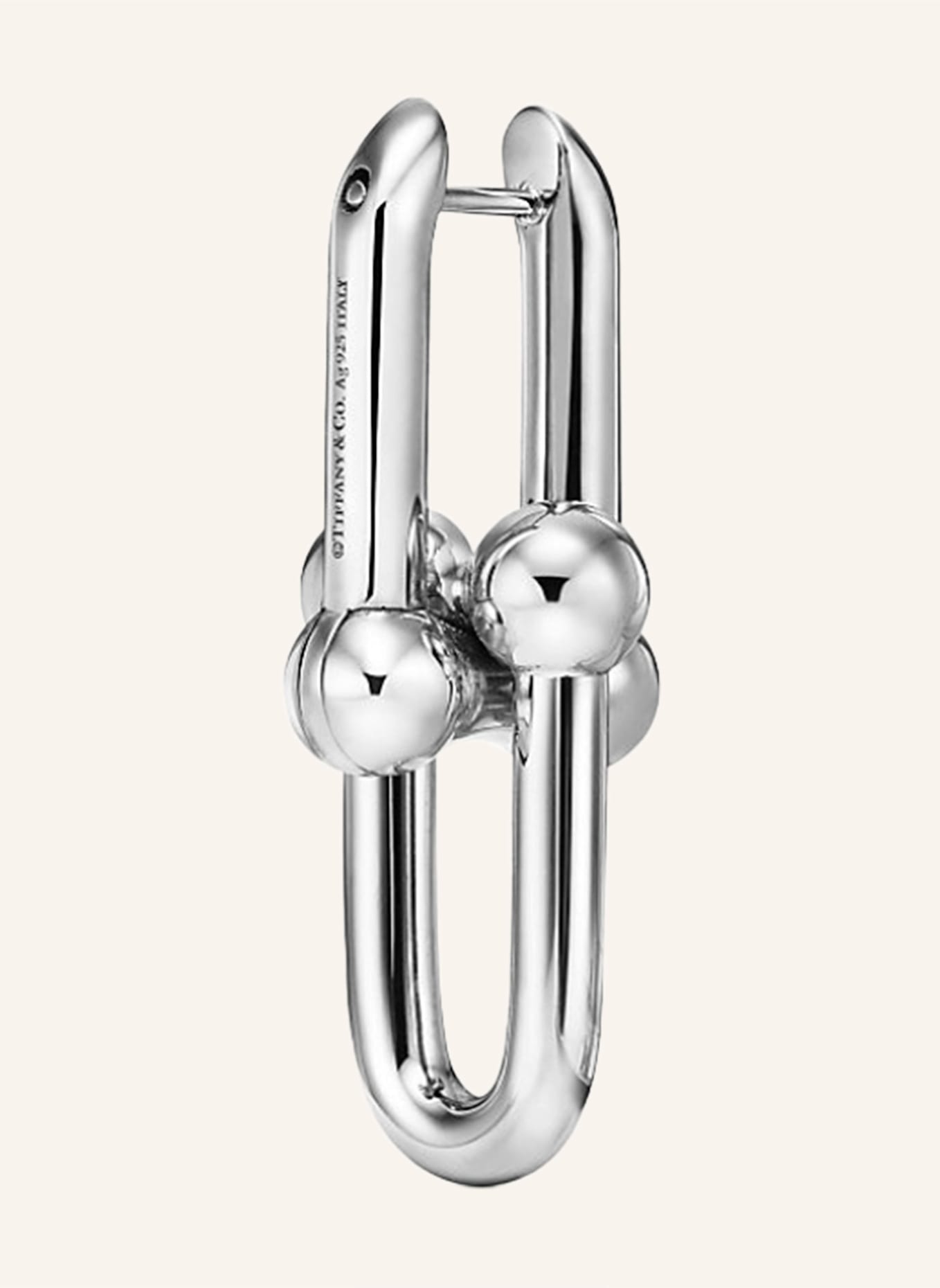 TIFFANY & Co. Kolczyki z ogniwami TIFFANY HARDWEAR ze srebra próby 925: SREBRNY