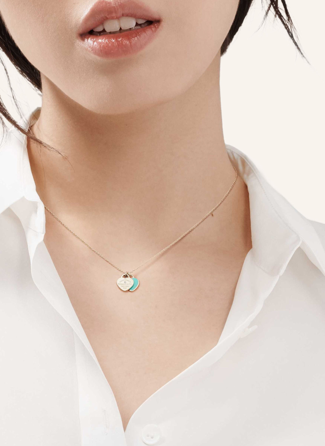TIFFANY & Co. Halskette RETURN TO TIFFANY™ aus Sterlingsilber, Tiffany Blue® mit Diamanten: SILBER