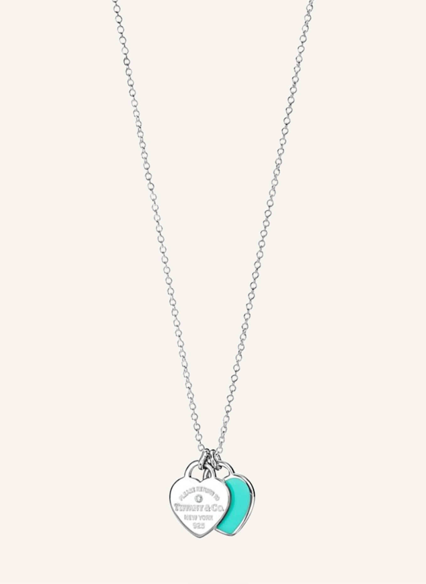 TIFFANY & Co. Halskette RETURN TO TIFFANY™ aus Sterlingsilber, Tiffany Blue® mit Diamanten: SILBER