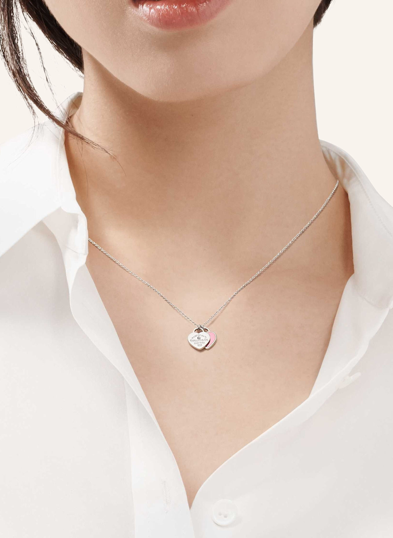 TIFFANY & Co. Naszyjnik RETURN TO TIFFANY™ ze srebra próby 925 z brylantami: SREBRNY