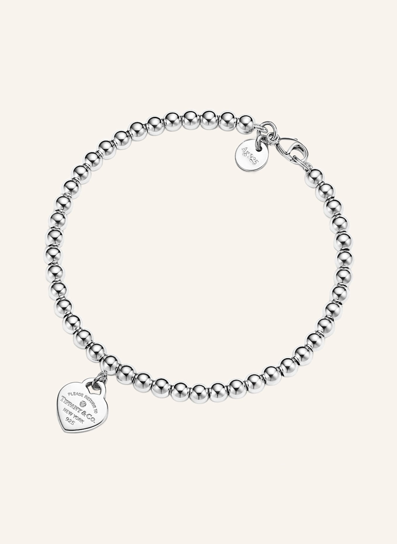 TIFFANY & Co. Armband RETURN TO TIFFANY™ aus Sterlingsilber, Tiffany Blue® mit einem Diamanten: SILBER