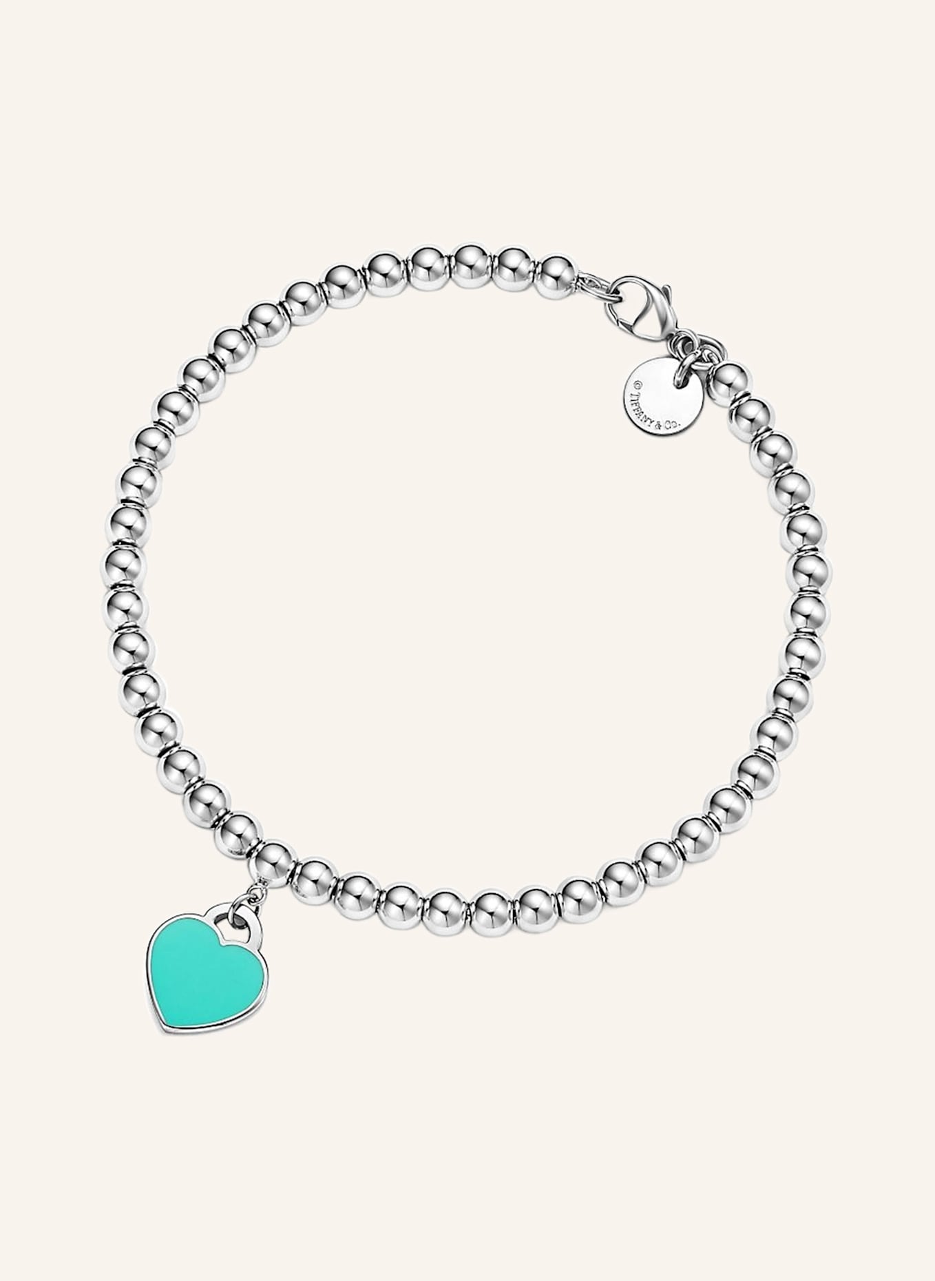 TIFFANY & Co. Armband RETURN TO TIFFANY™ aus Sterlingsilber, Tiffany Blue® mit einem Diamanten: SILBER