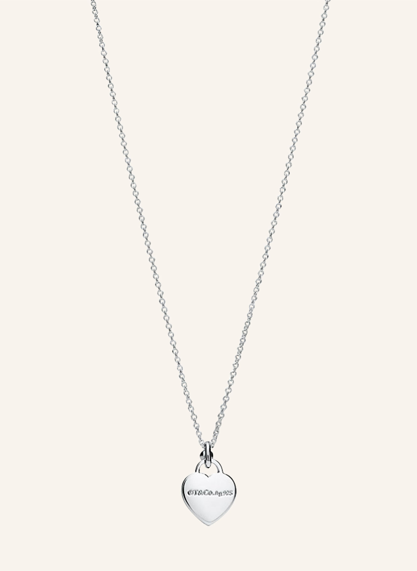 TIFFANY & Co. Naszyjnik RETURN TO TIFFANY™ ze srebra próby 925 z jednym diamentem: SREBRNY