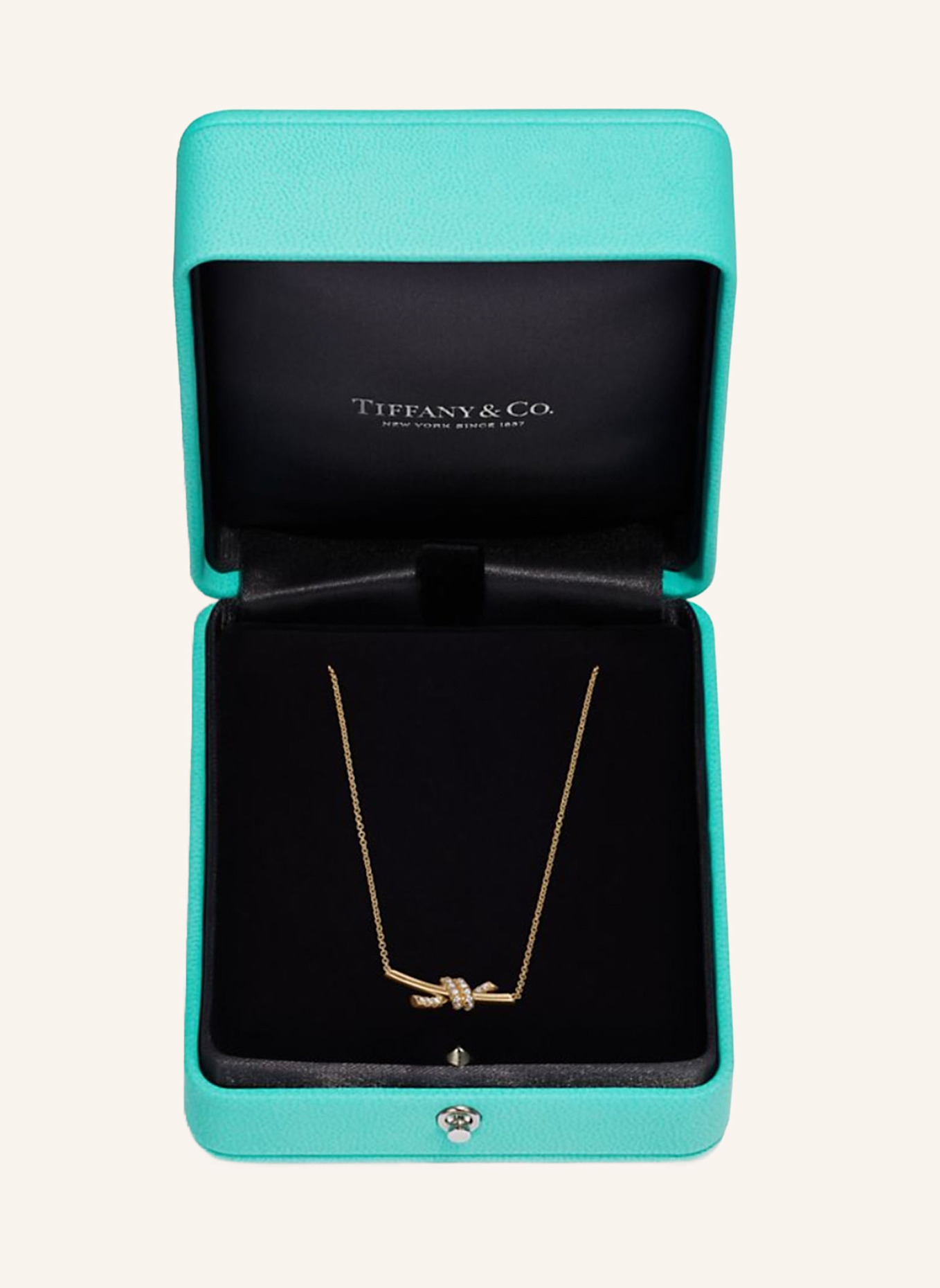 TIFFANY & Co. Halskette TIFFANY KNOT aus 18 Karat Gelbgold mit Diamanten: GOLD