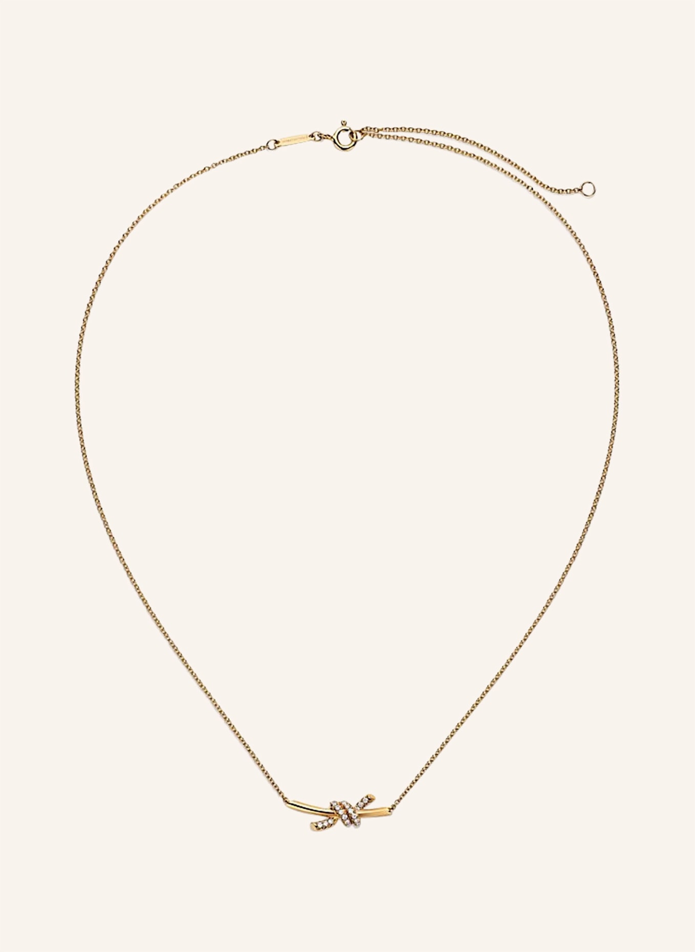 TIFFANY & Co. Halskette TIFFANY KNOT aus 18 Karat Gelbgold mit Diamanten: GOLD