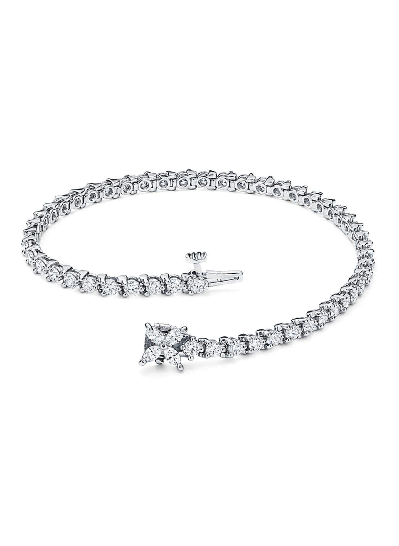 TIFFANY & Co. Jednorzędowa bransoletka TIFFANY VICTORIA® z platyny z diamentami: PLATYNOWY