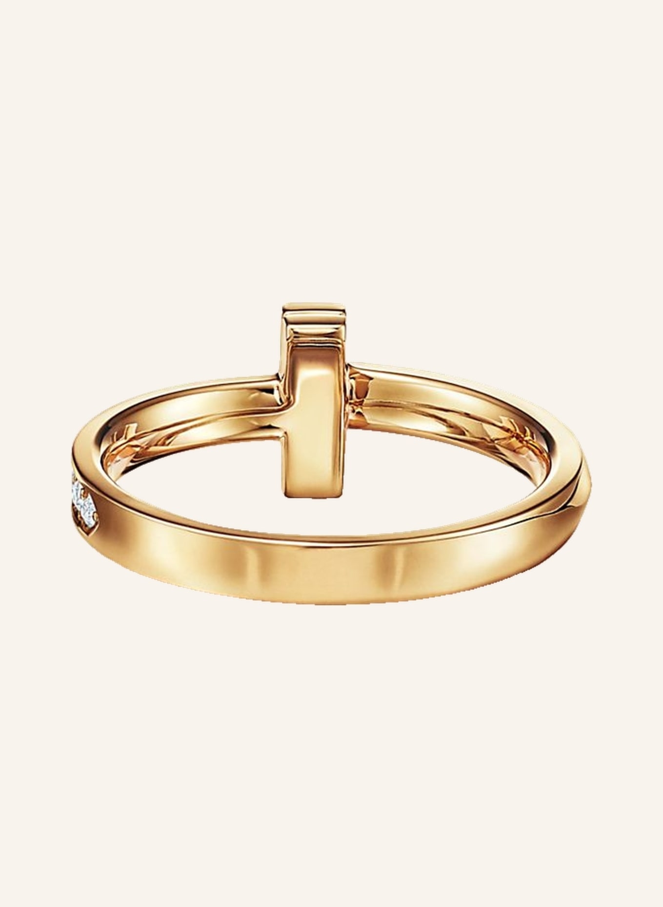 TIFFANY & Co. Ring TIFFANY T T ONE aus 18 Karat Gold mit Diamanten, Farbe: GOLD (Bild 3)