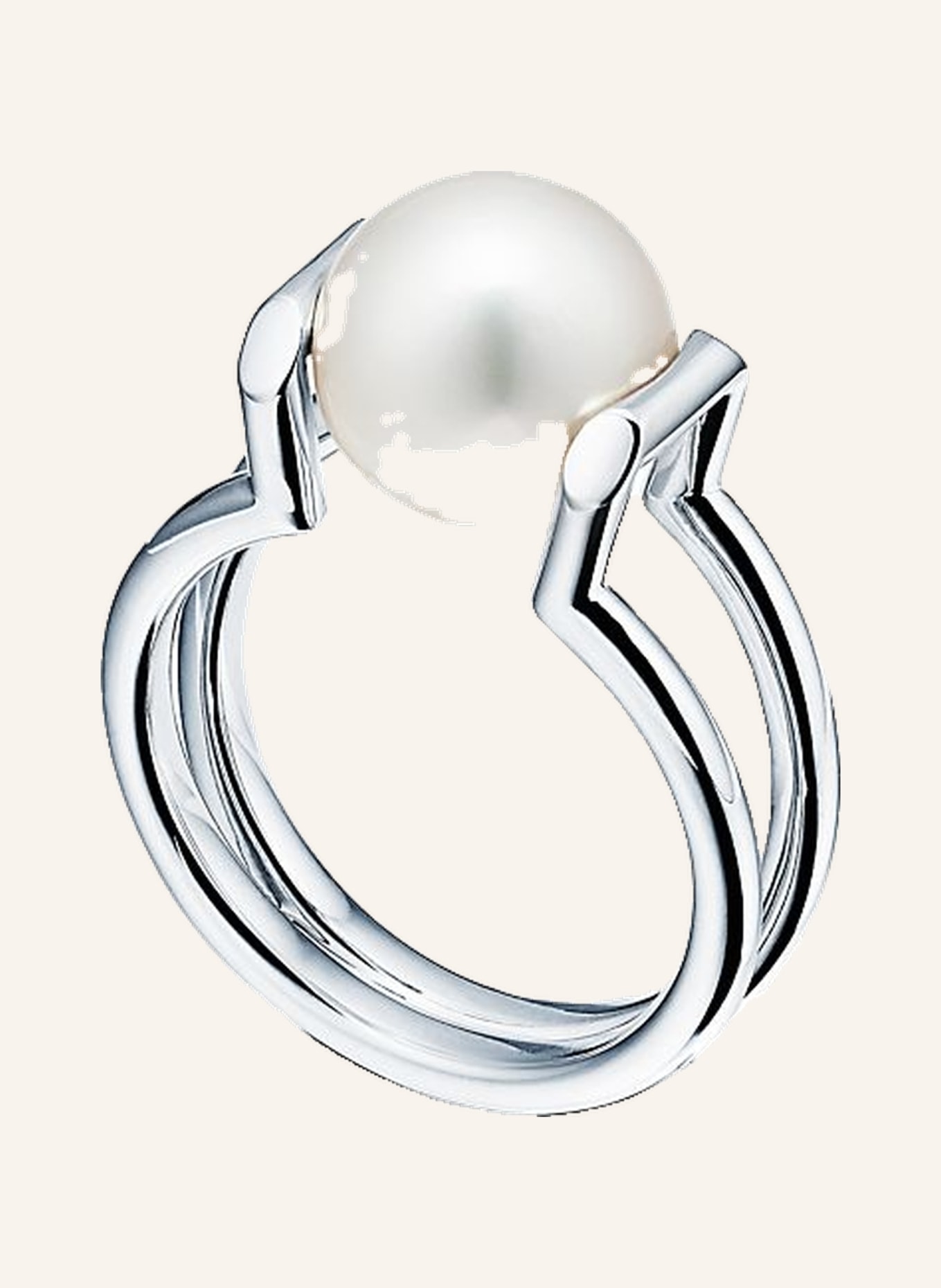 TIFFANY & Co. Pierścionek TIFFANY HARDWEAR ze srebra sterling z perłą słodkowodną, Kolor: SREBRNY (Obrazek 3)