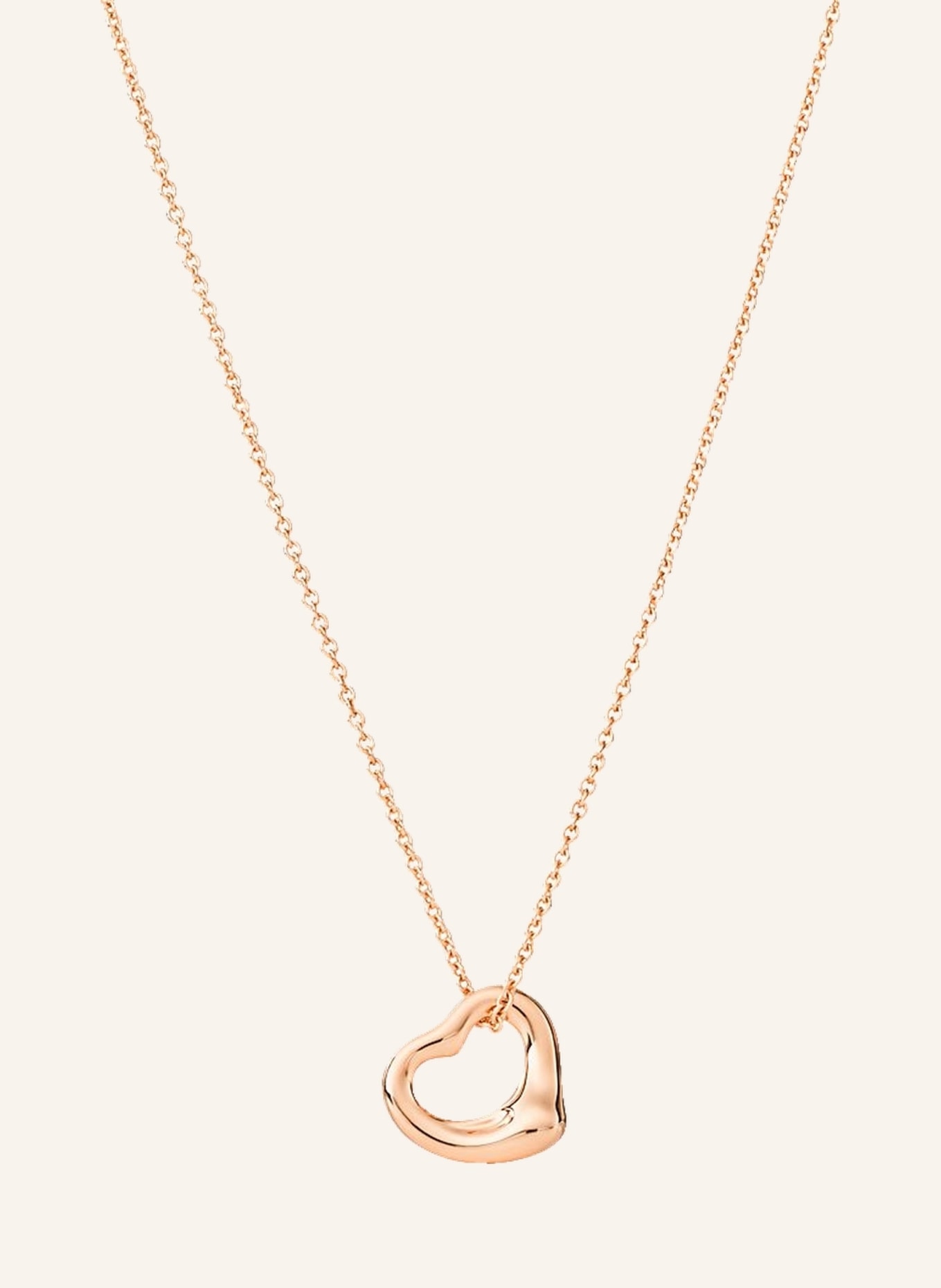 TIFFANY & Co. Halskette ELSA PERETTI® OPEN HEART aus 18 Karat Roségold, Farbe: ROSÉGOLD (Bild 1)