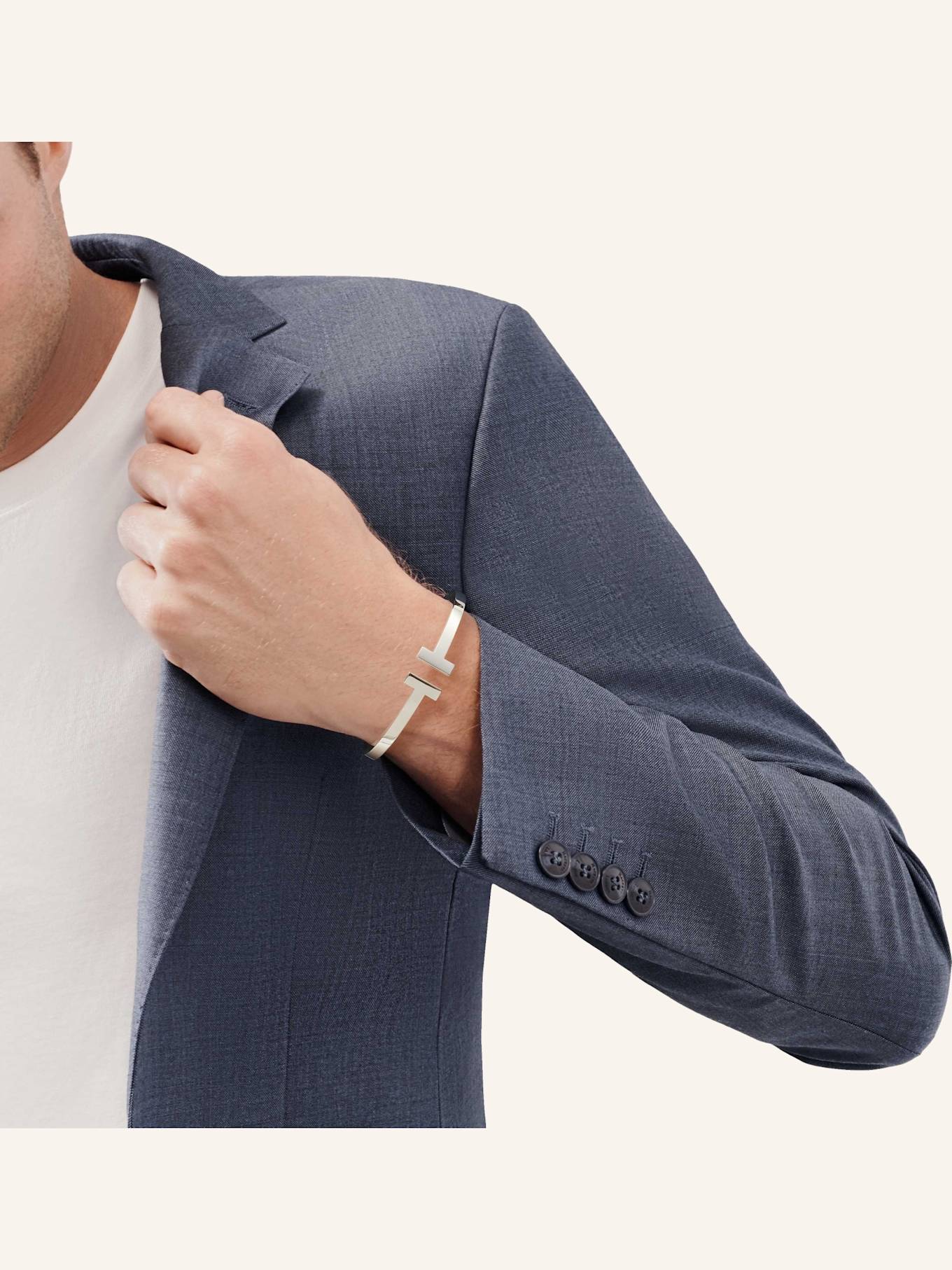 TIFFANY & Co. Tiffany T Square ARMREIF aus Sterlingsilber: SILBER