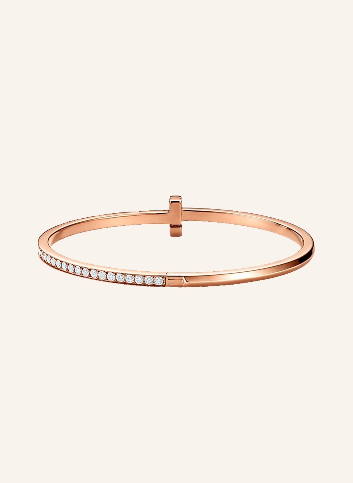 TIFFANY & Co. Tiffany T T One ARMREIF aus 18 Karat Roségold mit Diamanten: ROSÉGOLD