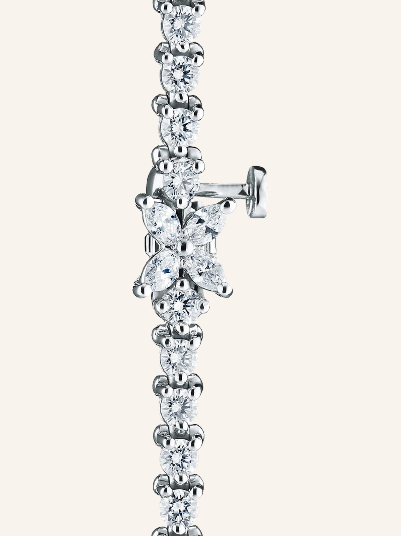 TIFFANY & Co. Einreihiges Armband TIFFANY VICTORIA® aus Platin mit Diamanten, Farbe: PLATIN (Bild 4)