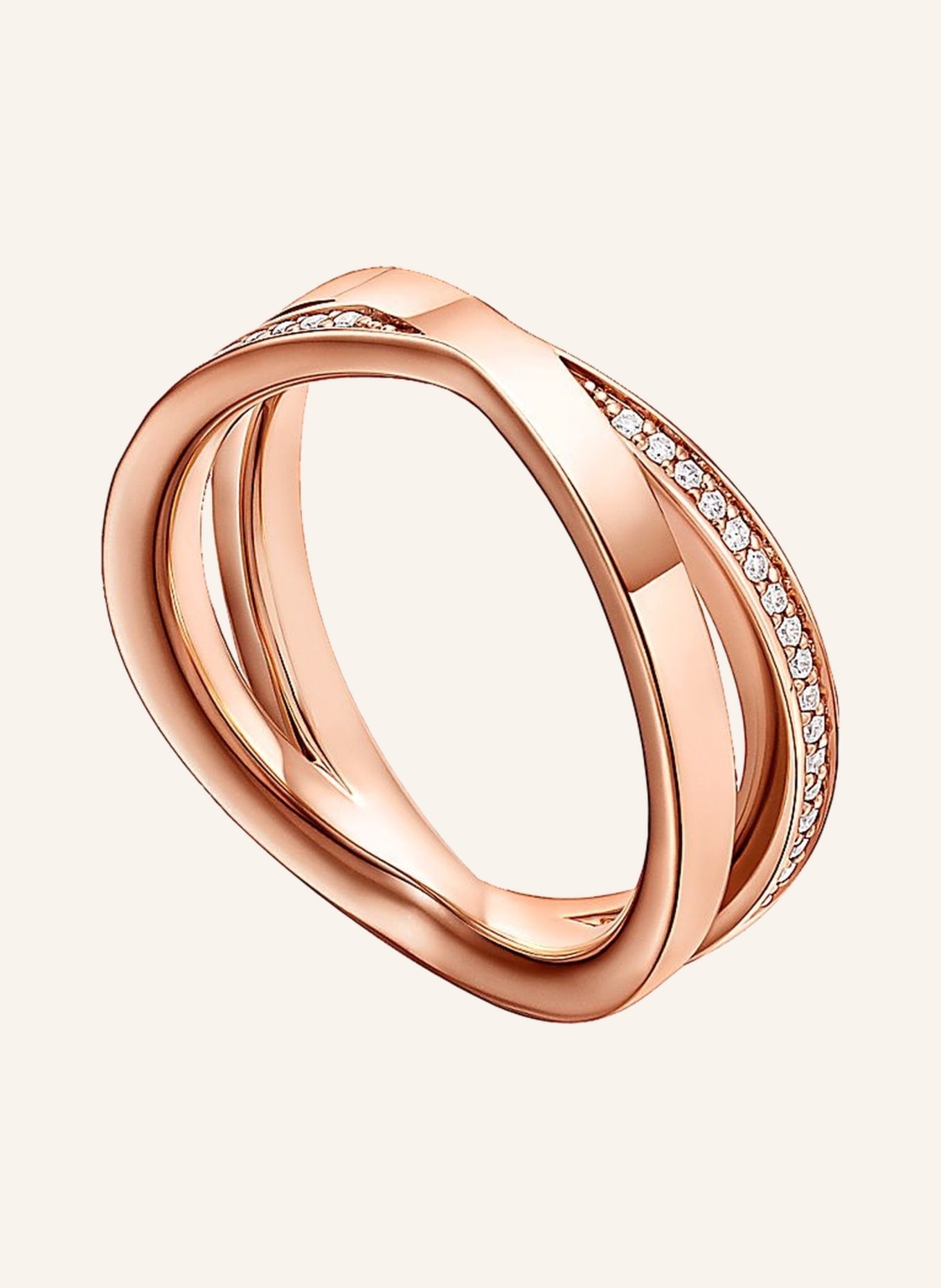 TIFFANY & Co. Ring ATLAS X aus 18 Karat Roségold mit Diamanten, Farbe: ROSÉGOLD (Bild 2)