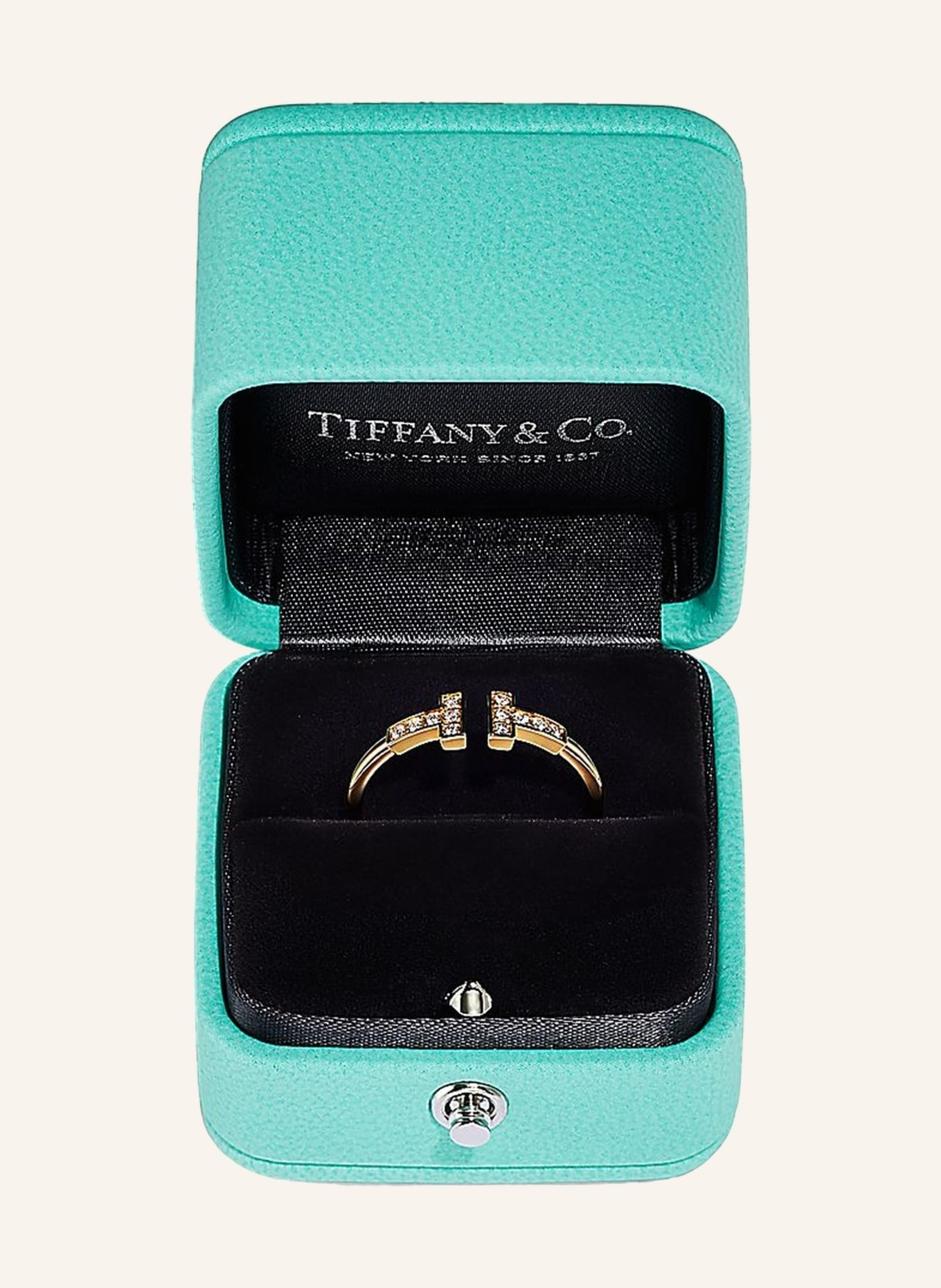 TIFFANY & Co. Tiffany T Wire RING aus 18 Karat Gelbgold mit Diamanten: GOLD