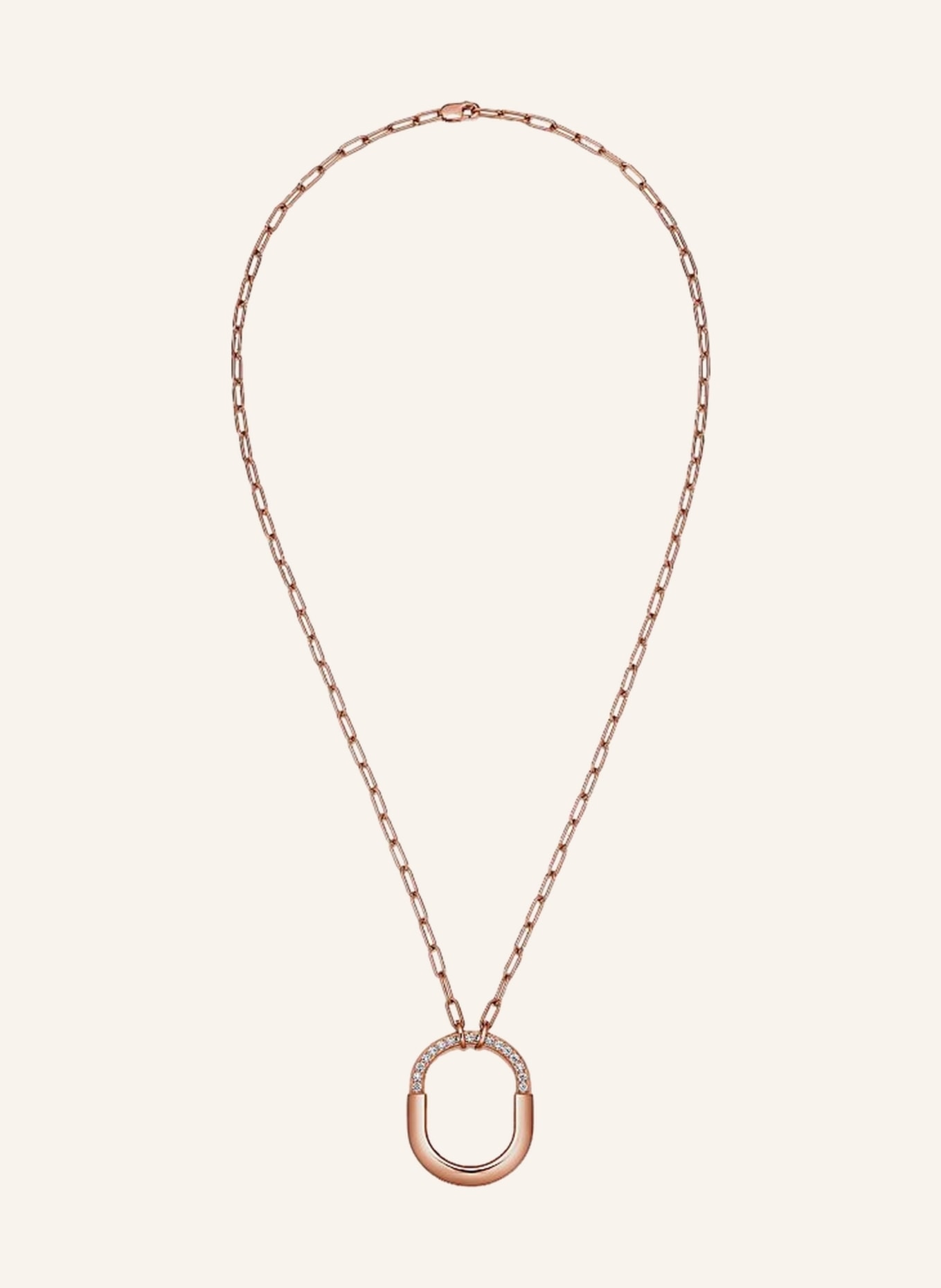 TIFFANY & Co. Zawieszka TIFFANY LOCK z 18-karatowego różowego złota z diamentami z okrągłym szlifem brylantowym, Kolor: RÓŻOWOZLOTY (Obrazek 3)