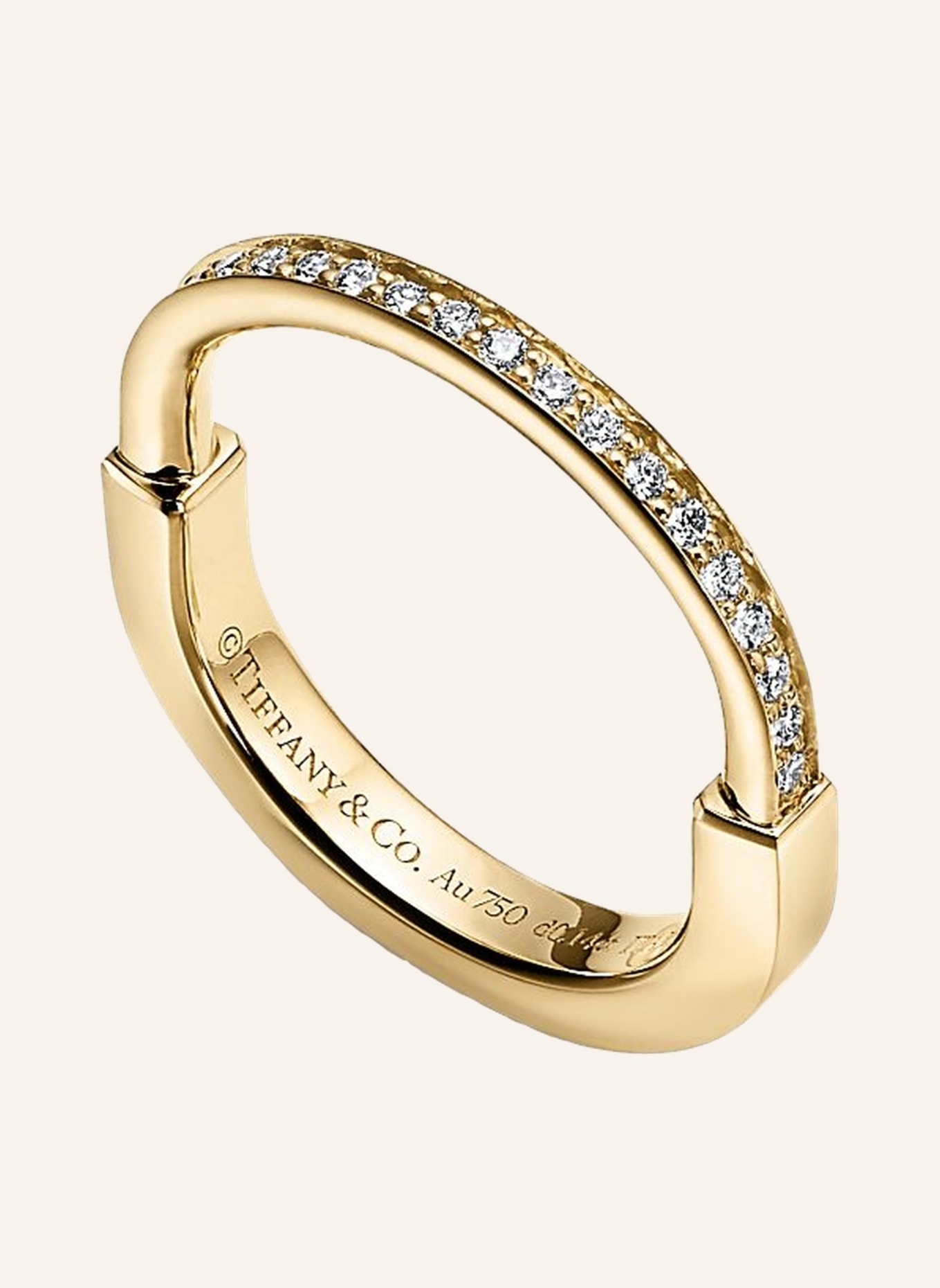 TIFFANY & Co. Ring TIFFANY LOCK aus 18 Karat Gelbgold mit Diamanten im runden Brillantschliff, Farbe: GOLD (Bild 3)