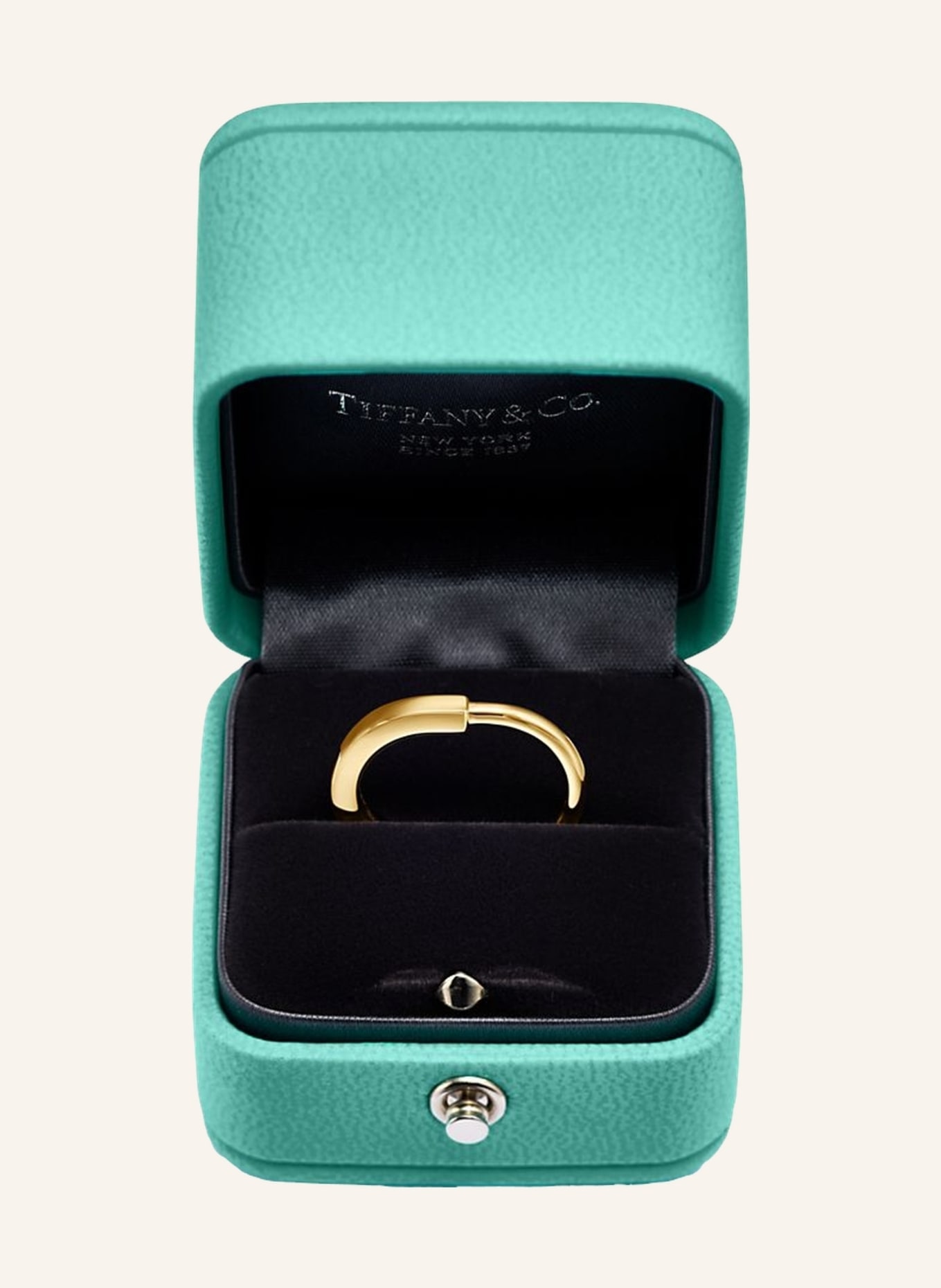 TIFFANY & Co. Pierścionek TIFFANY LOCK z 18-karatowego żółtego złota z diamentami z okrągłym szlifem brylantowym, Kolor: ZŁOTY (Obrazek 4)